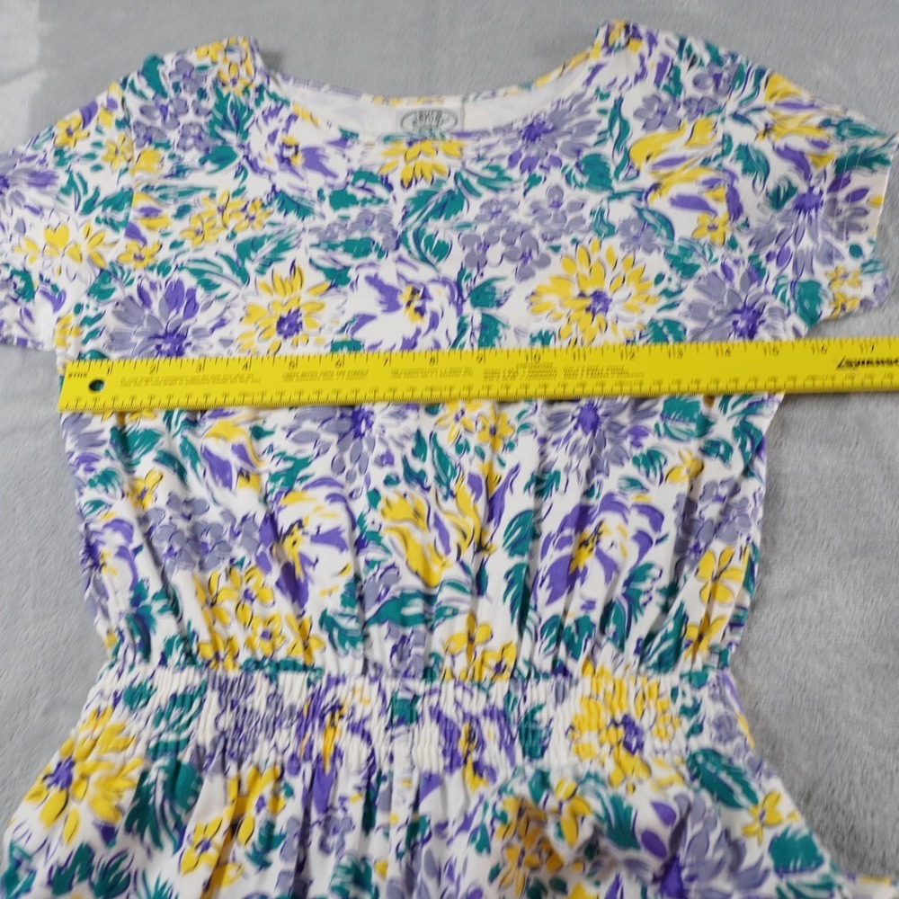 Vintage Laura Ashley Floral Romper Jumpsuit Womens S Cotton Colorful 90s Cottage - Picture 9 of 16